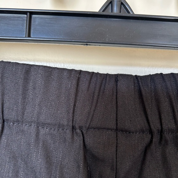 New with Tags! J. Jill Linen Stretch Black Cropped Pant- Size Medium Petite - Picture 5 of 10